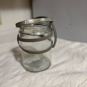 Coldwater Creek Gray Silver Sparkle Skinny Belt Genuine Leather 1 cm wide